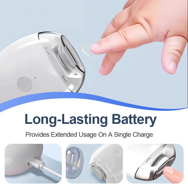 🎉Auto Gentle Filing 360° Electric Nail Clipper, Safe Automatic Nail Trimmer for Baby, Kids & Adults, Rechargeable Nail File with Anti-Splash Design for Home Use