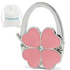 💖 Foldable Clover Bag Hanger | Portable Purse Holder with Bling✨