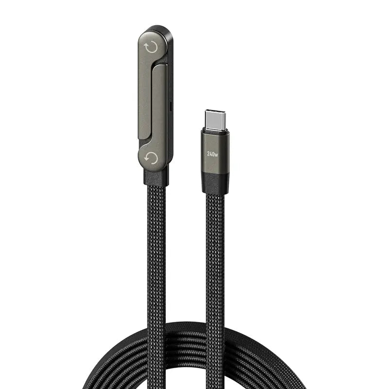 ⚡ JAXVOLT 240W Super Fast Charging Cable 2-in-1 with Phone Stand