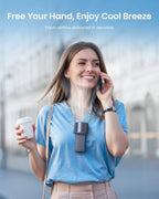❄️Ice in Your Pocket, Hurricane in Your Hand | 199-Speed Semiconductor Cooling Handheld Fan, Portable Neck Fan with 16°C Ice Wind for Outdoor Travel