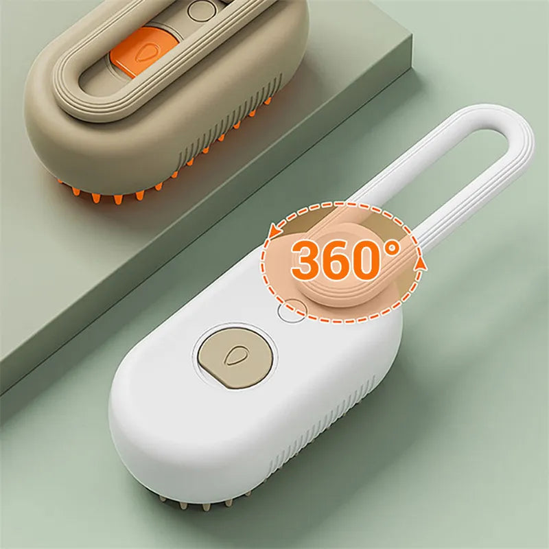 💨 No More Flying Fur! Steam Grooming Brush for Shedding, Massage & Cleaning