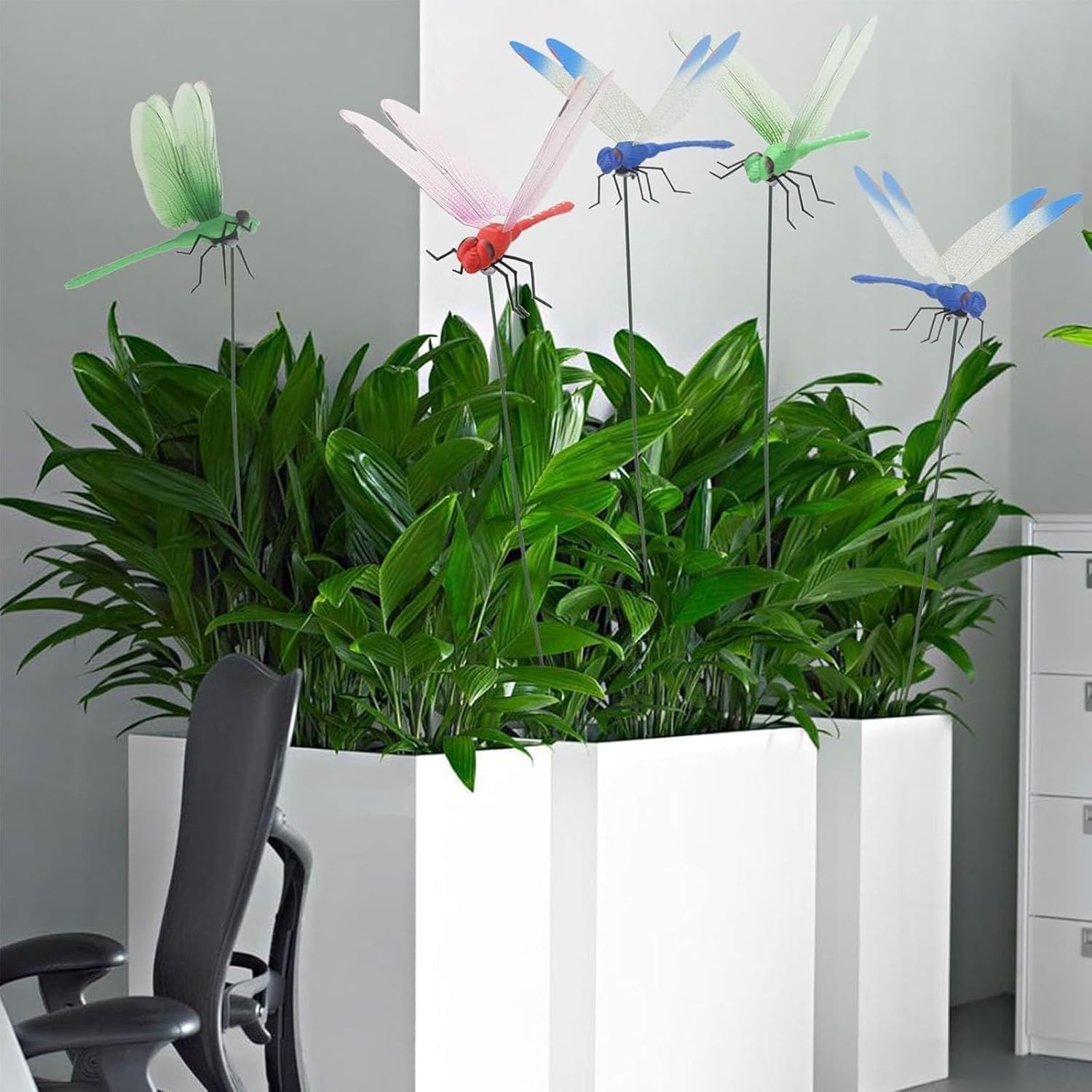 8pieces of dragonfly insect traps, 3D artificial dragonfly hat traps, dragonfly garden decorations, dragonfly trap insect repellents, bird and fly prevention devices for gardens, terraces, and balconies, Metal Clip Mosquito Repellent Hat Clip,Fishing