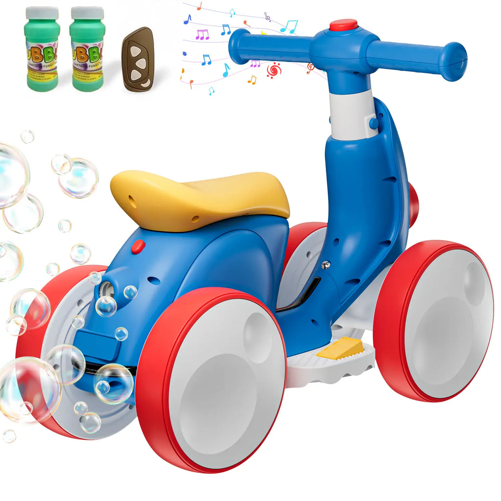 🎁🎁New product promotion 🎶6V Electric Bubble Car / Bubble Bike Ride-On, 4-in-1 Balance Toy with Remote Control, Pedal Mode & Automatic Bubble Blower Ride On Car