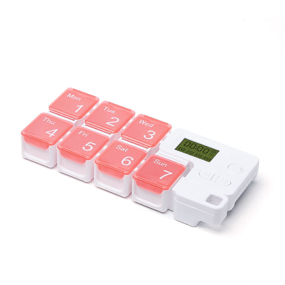 ⏰Weekly Pill Case with Smart Alarm Reminder 🎯 7 Compartments Pill Dispenser for Travel & Daily Medication 🚀