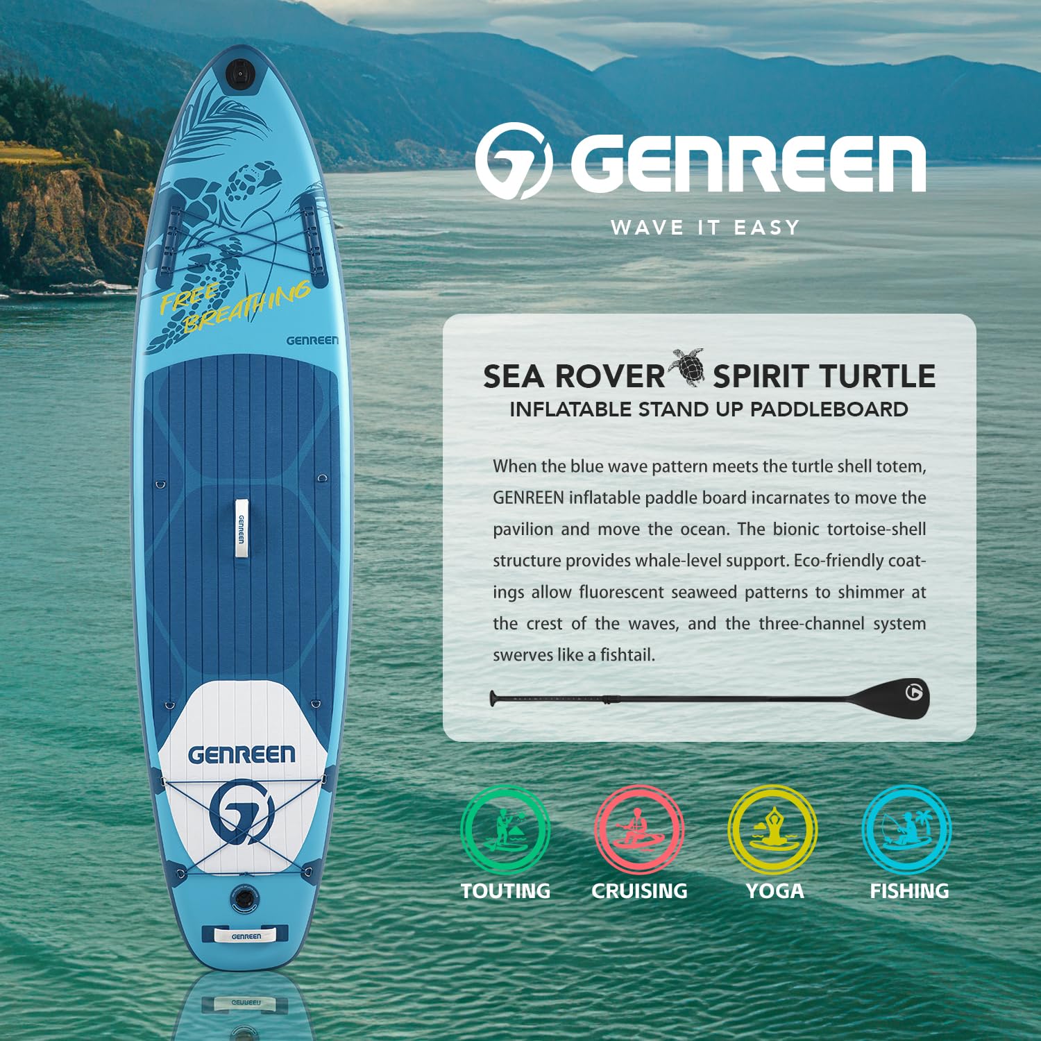 ⏰Limited Time: 50% OFF🌊 Inflatable Stand Up Paddle Board | Complete SUP Kit For Water Adventures