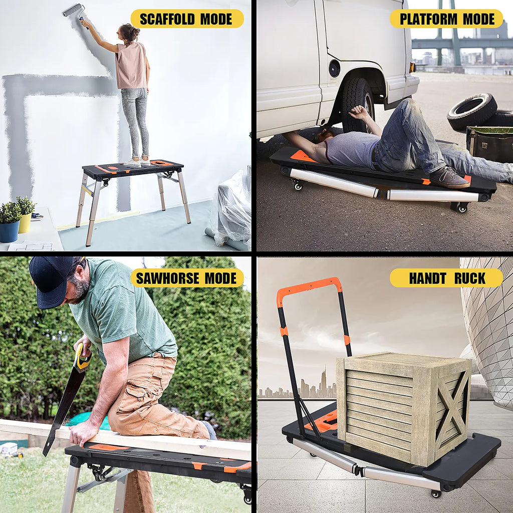 🔥Limited Time: 50% OFF ✨7-in-1 Portable Folding Workbench – Adjustable Height Multi-Purpose Work Table for Woodworking, Home Repairs & DIY Projects