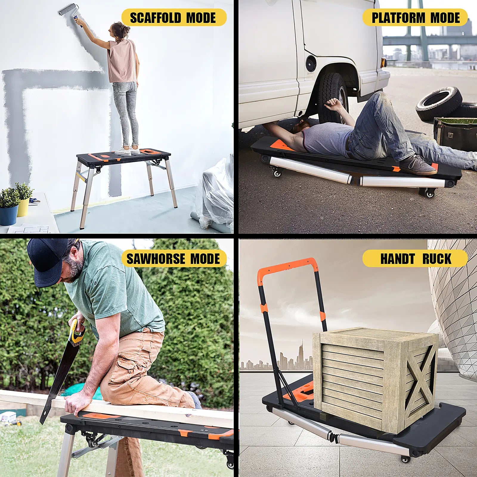 🔥Limited Time: 50% OFF ✨7-in-1 Portable Folding Workbench – Adjustable Height Multi-Purpose Work Table for Woodworking, Home Repairs & DIY Projects