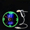 🎁USB LED Clock Fan ⏱️ | Real-Time Time & Temperature Display, Quiet Mini USB Fan for Office Desk, Home, Travel & Promotional Gifts 🎨