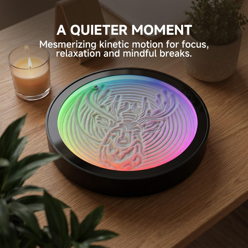 ⏰Limited Time: 50% OFF🌌 RGB Moving Sand Art Lamp | Automatic 3D Flowing Sandscape LED Ambient Light For Desk Decor & Gifts