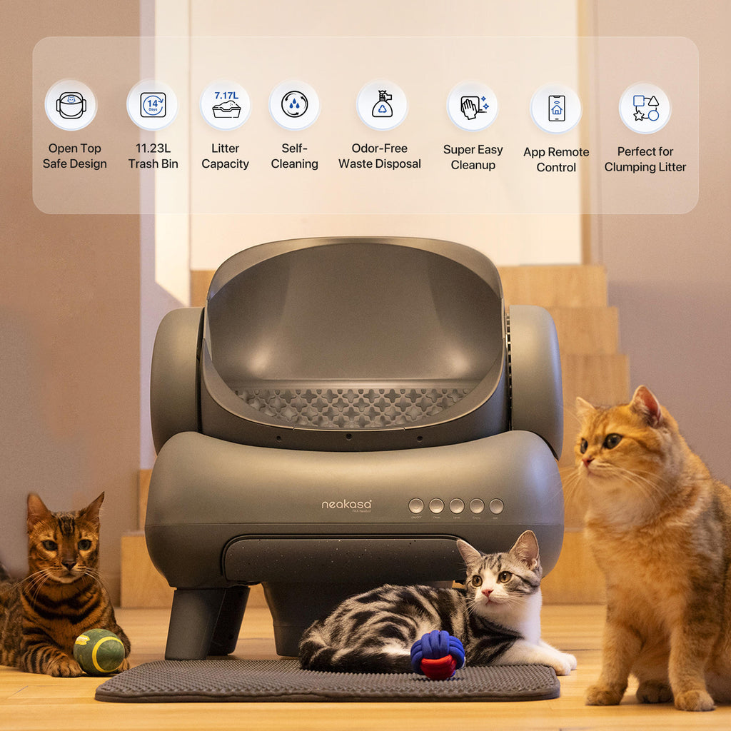 ⏰Limited Time: 50% OFF🐱 Smart Self-Cleaning Cat Litter Box | Open Design Odor Control Automatic Cat Toilet