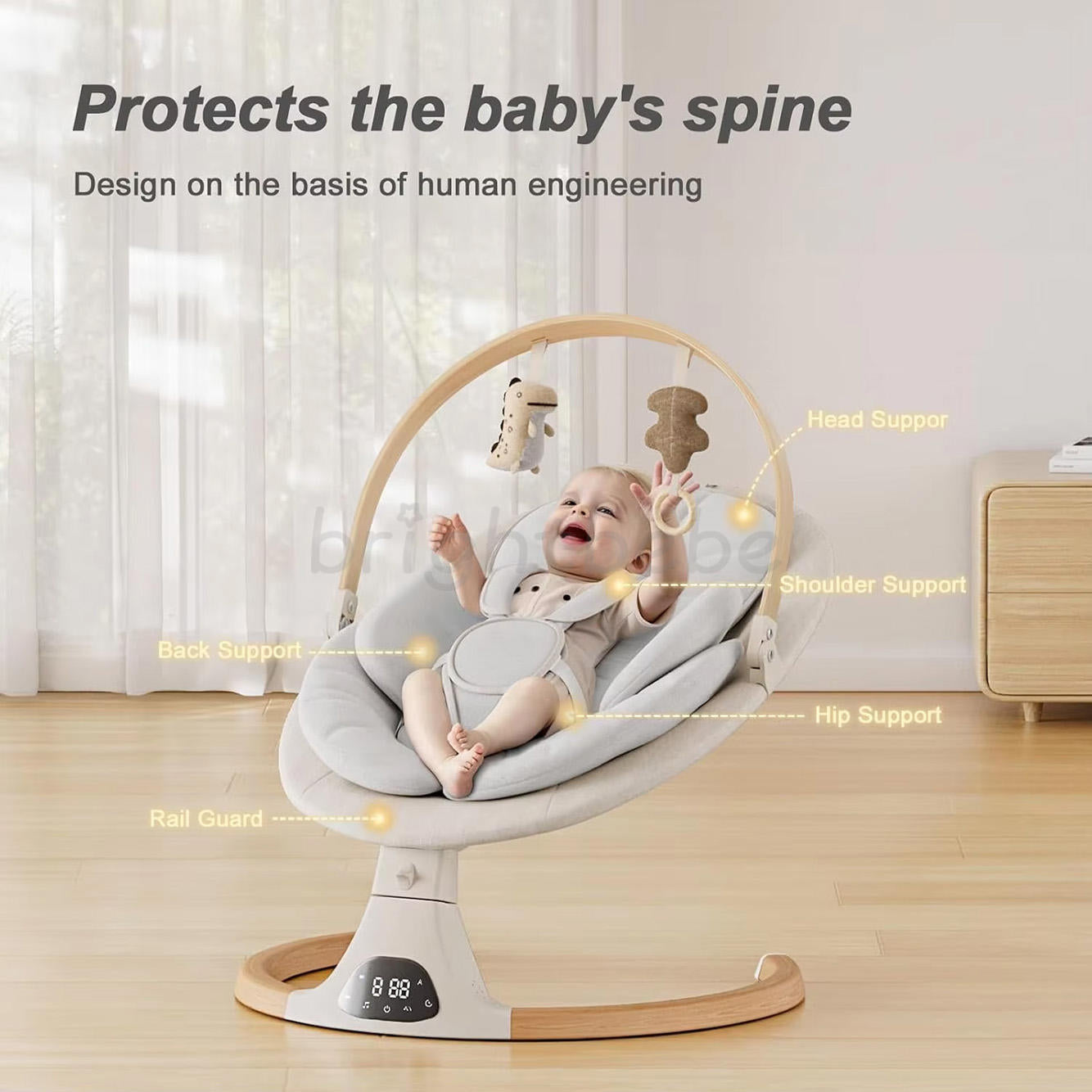 ⏰Flash Sale👶Multi‑Function Baby Electric Swing | Bluetooth Music Remote Control Infant Rocker Chair