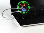 🎁USB-LED-Uhr-Ventilator ⏱️ | Echtzeit-Uhr- und Temperaturanzeige, leiser Mini-USB-Ventilator für Bürotisch, Zuhause, Reisen & Werbegeschenke 🎨