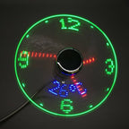 🎁USB-LED-Uhr-Ventilator ⏱️ | Echtzeit-Uhr- und Temperaturanzeige, leiser Mini-USB-Ventilator für Bürotisch, Zuhause, Reisen & Werbegeschenke 🎨