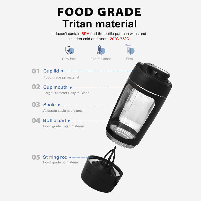 💪Electric Protein Shaker Bottle | Auto Mix Smoothies & Shakes🥤