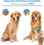 Pet Grooming Brush-Double Sided Hurtless Shedding and Dematting Undercoat Rake Comb for Dogs and Cats, No More Nasty Shedding or Flying Hair