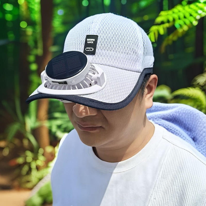 🌞 Solar Powered Fan Sun Hat | UV Protection Wide Brim for Fishing & Outdoor🛡️