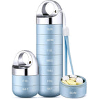 ✨ Premium Metal Weekly Pill Case 7 Compartments, Waterproof Cylinder Vitamin Holder, Perfect Gift For Elders & Travel Lovers✨