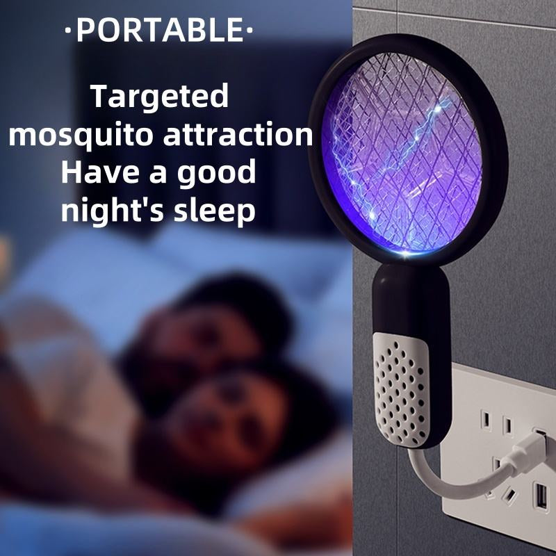 🦟 Portable USB Rechargeable Bug Zapper | 2-in-1 Purple Light Mosquito Killer for Pest Control💤