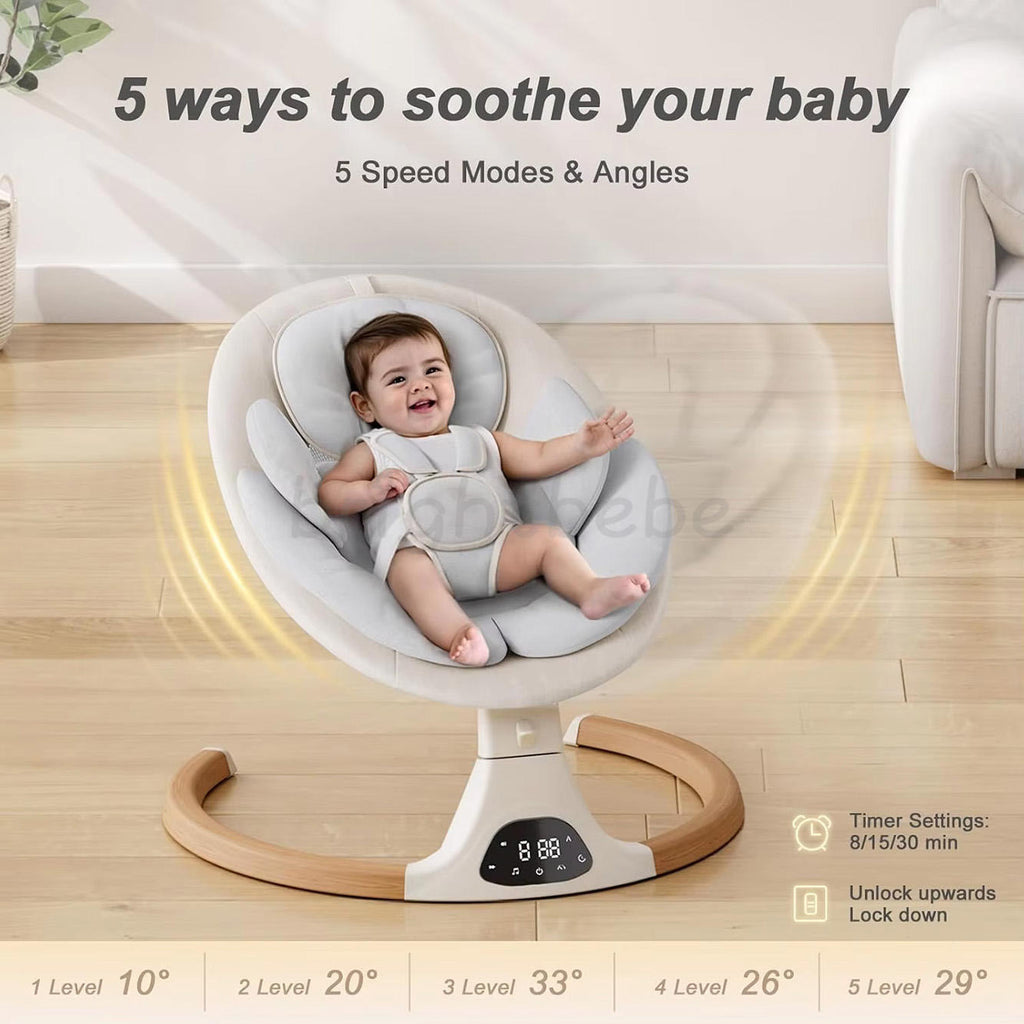 ⏰Flash Sale👶Multi‑Function Baby Electric Swing | Bluetooth Music Remote Control Infant Rocker Chair