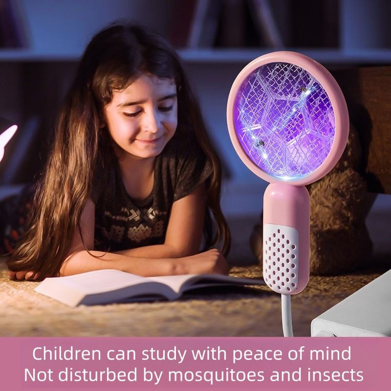 🦟 Portable USB Rechargeable Bug Zapper | 2-in-1 Purple Light Mosquito Killer for Pest Control💤