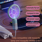 🦟 Tragbarer, über USB wiederaufladbarer Insektenvernichter | 2-in-1 Mückenvernichter mit violettem Licht zur Schädlingsbekämpfung💤