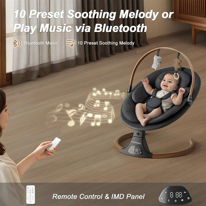 ⏰Flash Sale👶Multi‑Function Baby Electric Swing | Bluetooth Music Remote Control Infant Rocker Chair