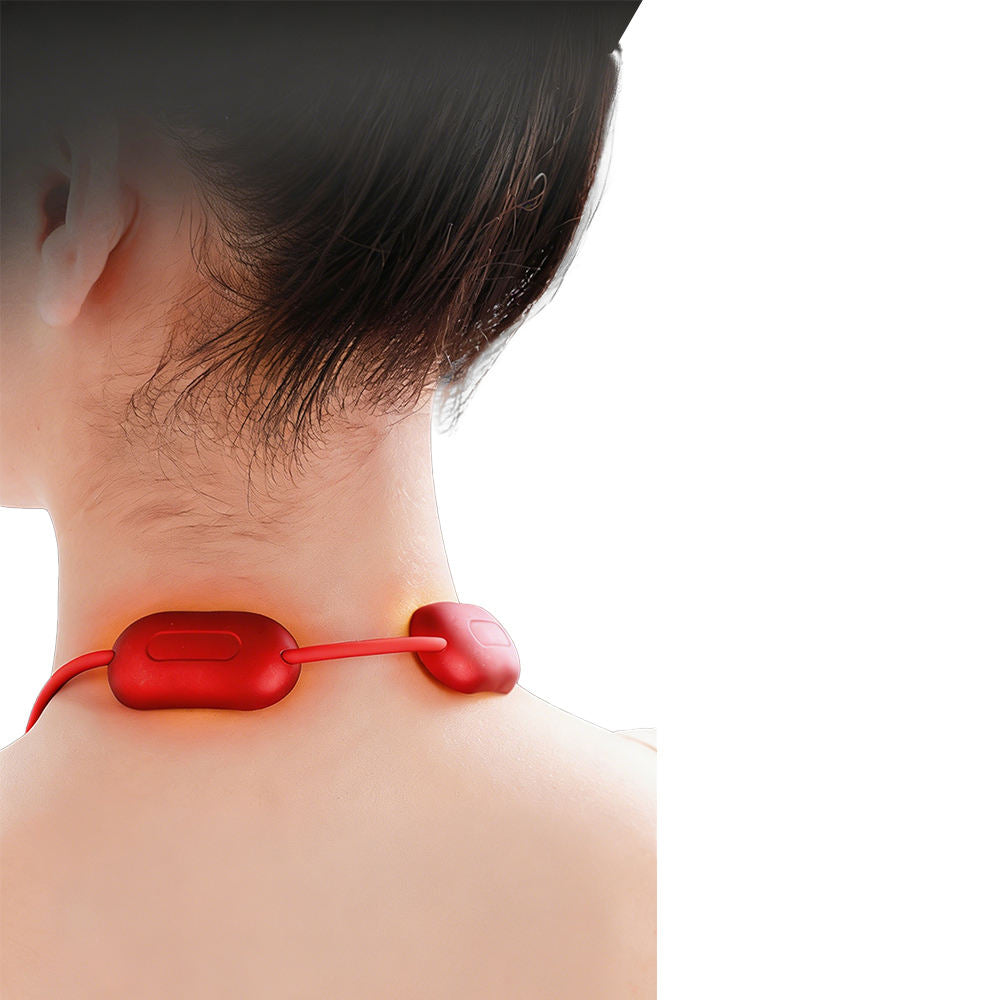 🧘 Pendant EMS Neck Massager with Constant Heat | Portable Cervical Massage Device🔥