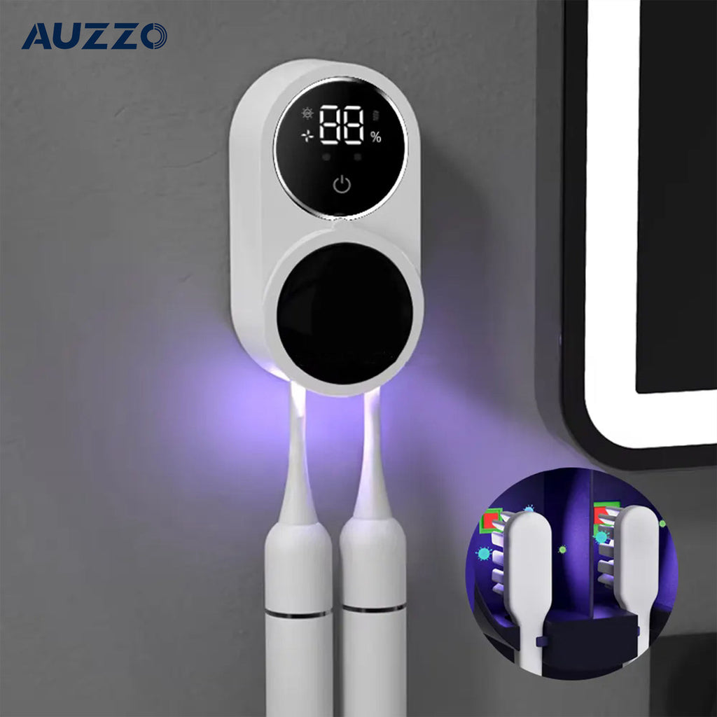 Limited Time: 30% OFF🛁 Smart Digital Display Toothbrush Sanitizer with Drying Function for Electric & Manual Toothbrushes🦷