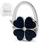 💖 Foldable Clover Bag Hanger | Portable Purse Holder with Bling✨