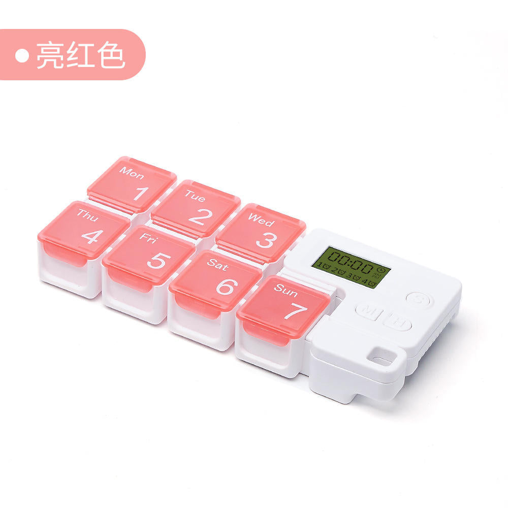 ⏰Weekly Pill Case with Smart Alarm Reminder 🎯 7 Compartments Pill Dispenser for Travel & Daily Medication 🚀