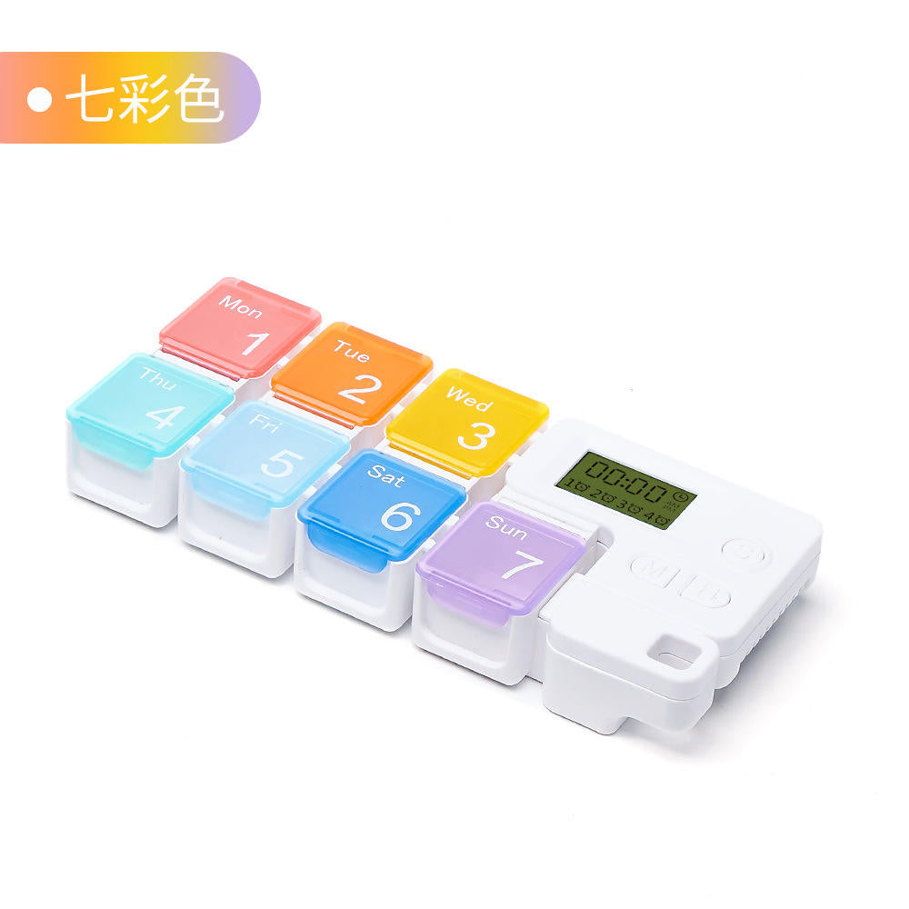 ⏰Weekly Pill Case with Smart Alarm Reminder 🎯 7 Compartments Pill Dispenser for Travel & Daily Medication 🚀