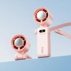 ❄️Ice in Your Pocket, Hurricane in Your Hand | 199-Speed Semiconductor Cooling Handheld Fan, Portable Neck Fan with 16°C Ice Wind for Outdoor Travel