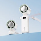 ❄️Ice in Your Pocket, Hurricane in Your Hand | 199-Speed Semiconductor Cooling Handheld Fan, Portable Neck Fan with 16°C Ice Wind for Outdoor Travel