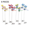 8pieces of dragonfly insect traps, 3D artificial dragonfly hat traps, dragonfly garden decorations, dragonfly trap insect repellents, bird and fly prevention devices for gardens, terraces, and balconies, Metal Clip Mosquito Repellent Hat Clip,Fishing