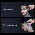 Nose Hair Trimmer for Men Women Rechargeable Painless Eyebrow Facial Hair Shaver LED Display Waterproof Dual Edge Blades Clipper Compact Portable IPX7 Safe Distance Trimming